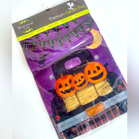 Halloween pumpkin Fall garden flag by Briarwood Lane rectangular 12.5” x 18” - Picture 1 of 6